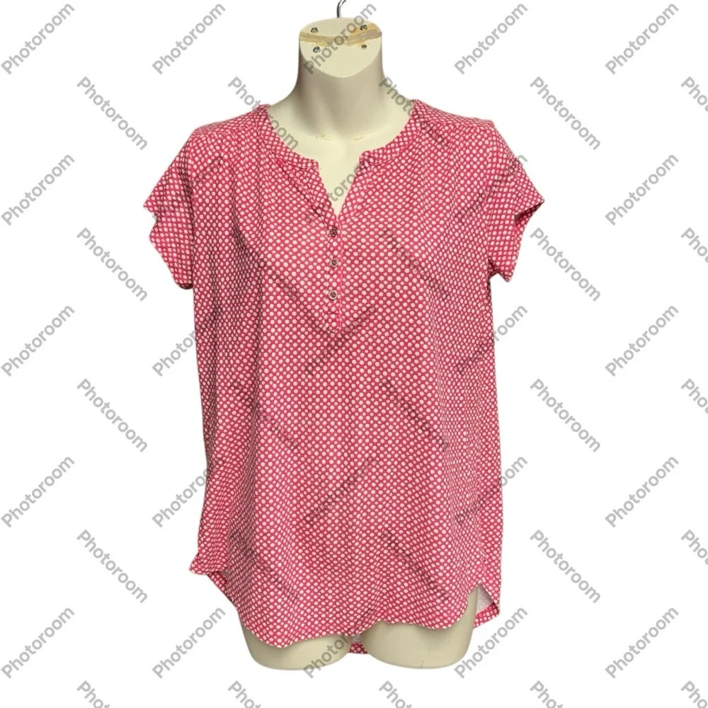 Liz Claiborne Women's pink Polka Dot Top size small